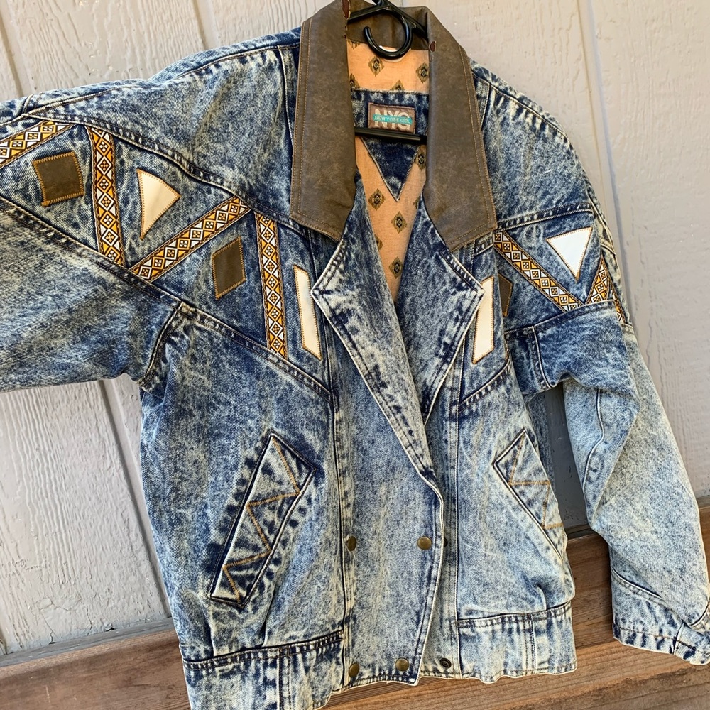 Vintage NY Girl retro 80s oversized denim jacket - Picture 11 of 16